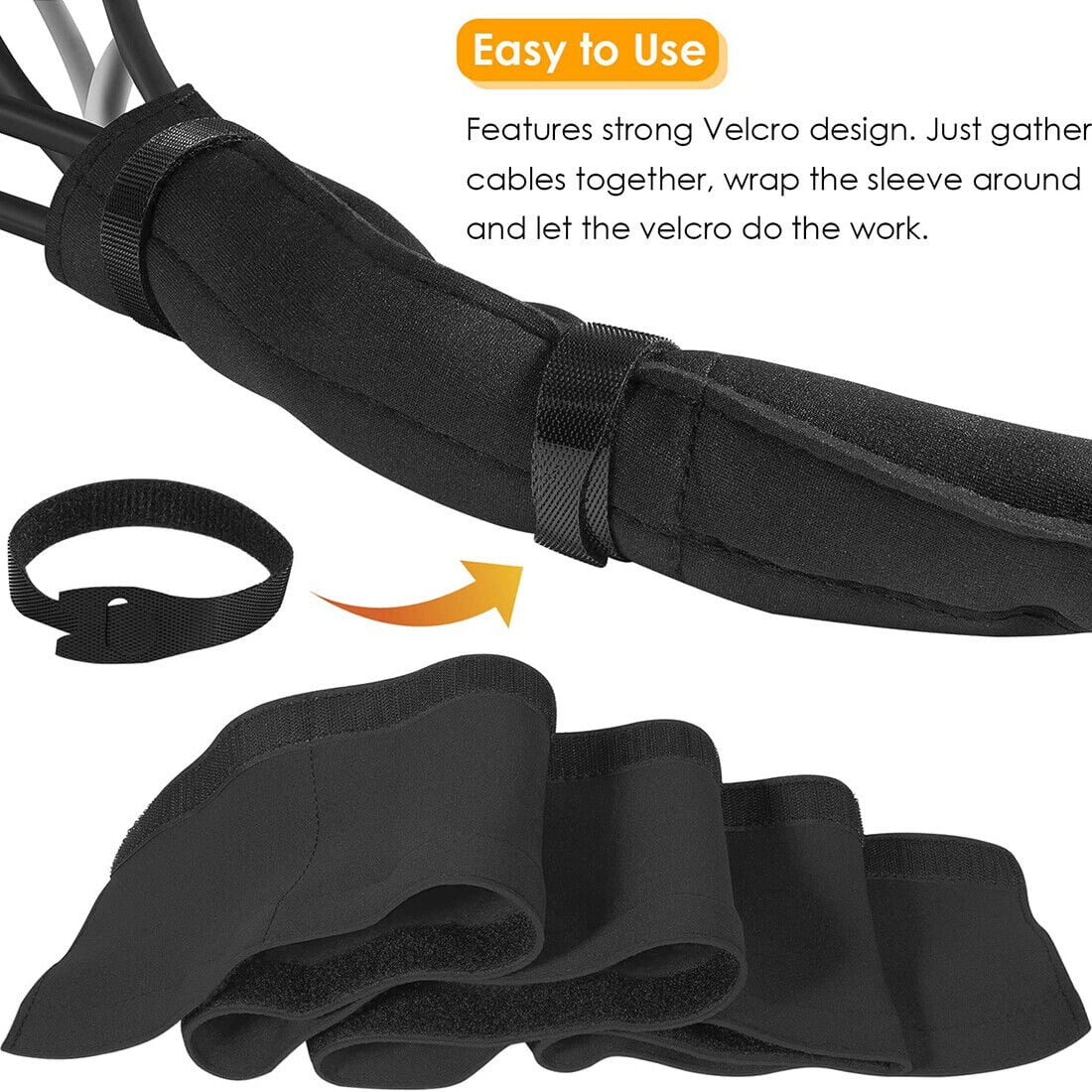 For Outboard,Neoprene 60 inches Trolling Motor Sock Cable Drive Sleeve Black