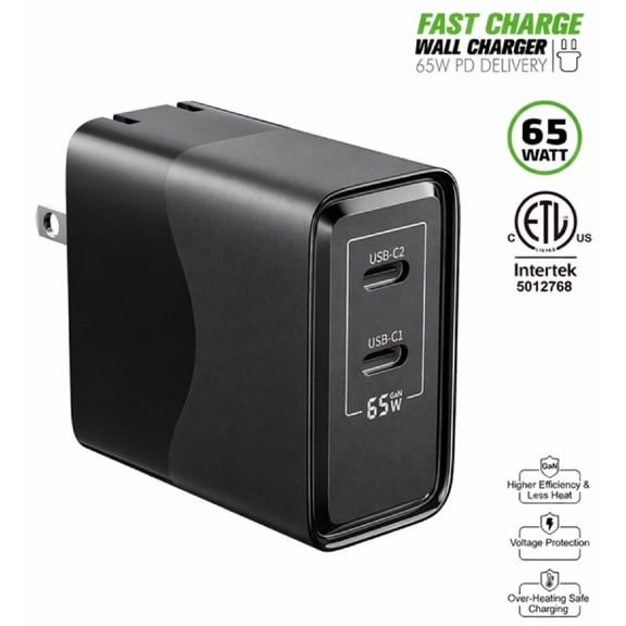 For PCD P65 P65R Bengal Max 65W Fast Home Wall Travel Charger PD USB C - Wall Home Charger Only