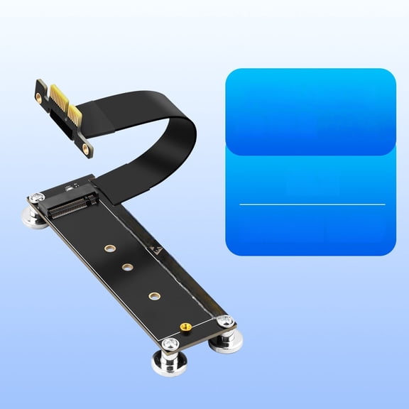 For PCI-E 4.0 X1 to M.2 NVMe SSD Riser Card 90 Degree Right Angle 10CM Extension Cable M.2 NVMe SSD To X1 Support Desktop PC