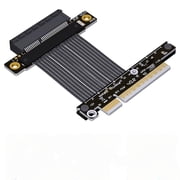 For PCIe 5.0 x4 to x8 Riser Extension Cable, 90/180/270 Degree, 128Gbps Gen5, SSD Expansion Riser Adapter