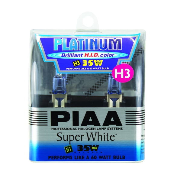 For PIAA H3 Platinum Xtra Super White 35W=60W Light Bulbs Twin Pack 15635