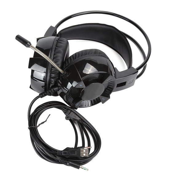 For PS4 Controller Gaming Headphone Noise Reduction Earphone with Microphone RGB Light