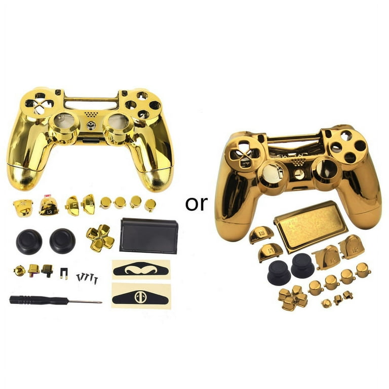 For PS4 Slim Controller Chrome Plating Full Housing Shell Cover