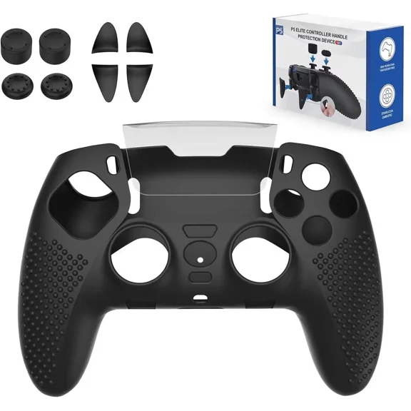 For PS5 Controller Cover - Protective Case for PlayStation 5 with 4PCS Thumb Grip Caps & L2 R2 Trigger Extender