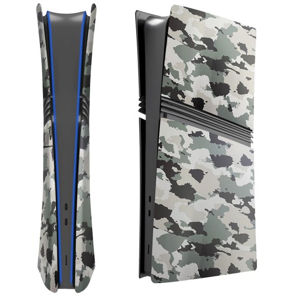 Replacement Case Accessories for PS5 Pro, Shockproof, Scratch-proof, Dust-proof ABS Side Panel-Camouflage-Digital Edition