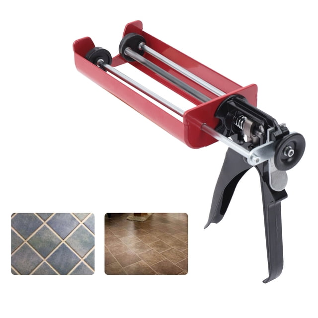 OUKANING Dual Component Applicator Gun – 400mL (1:1 Mix Ratio) For Panel Bond, Cartridge, Red