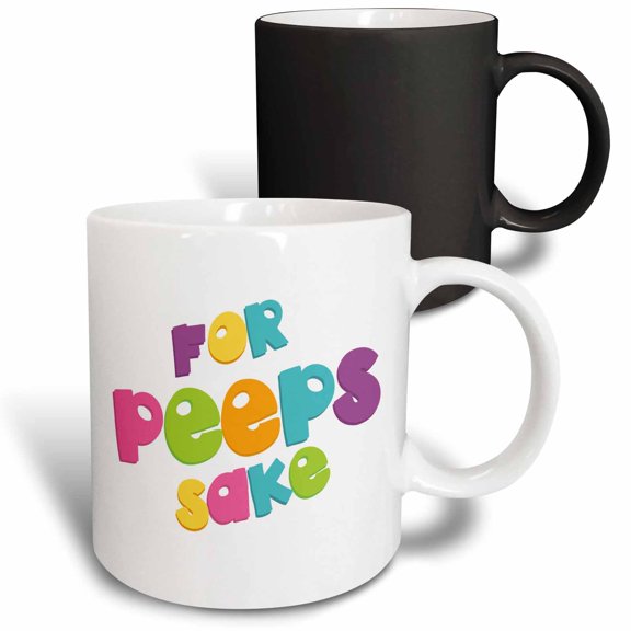 3drose, for Peeps Sake Easter Saying, 11oz Magic Transforming Mug