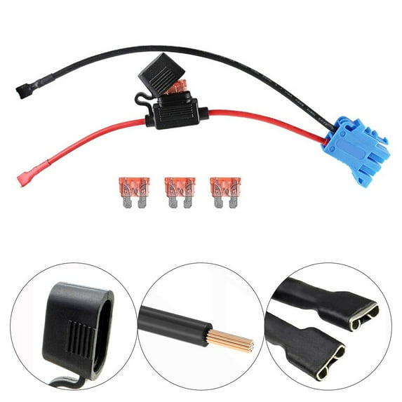 For Peg Perego 12 Awg Wire Harness 40A Fuse Connector Child'S Ride-On Toys