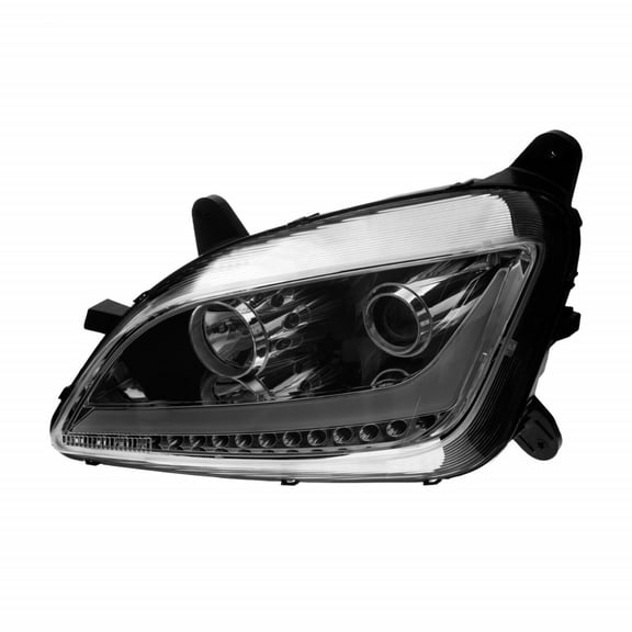 For Peterbilt 579 2012-2020 Headlight Driver Side | Chrome Housing | LED Light Bar/Signal Lights | High/Low Projector