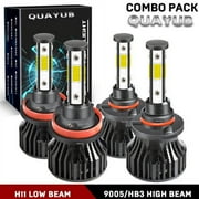 For Peterbilt 579 2013-2017 587 2011-2019 Trucks Light White 6000K 9005 H11 Hi/Lo LED Headlight Bulb