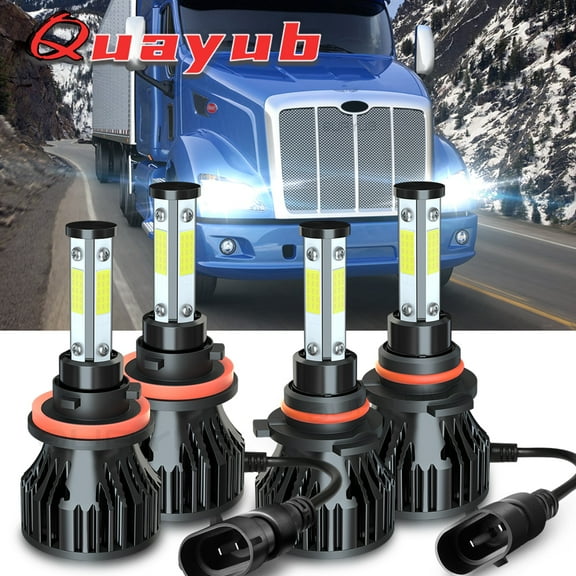 For Peterbilt 579 2013-2017 587 2011-2019 Trucks Light White 6000K 9005 H11 Hi/Lo LED Headlight Bulb