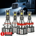 thumbnail image 1 of For Peterbilt 579 2013-2017 587 2011-2019 Trucks Light White 6000K 9005 H11 Hi/Lo LED Headlight Bulb, 1 of 10