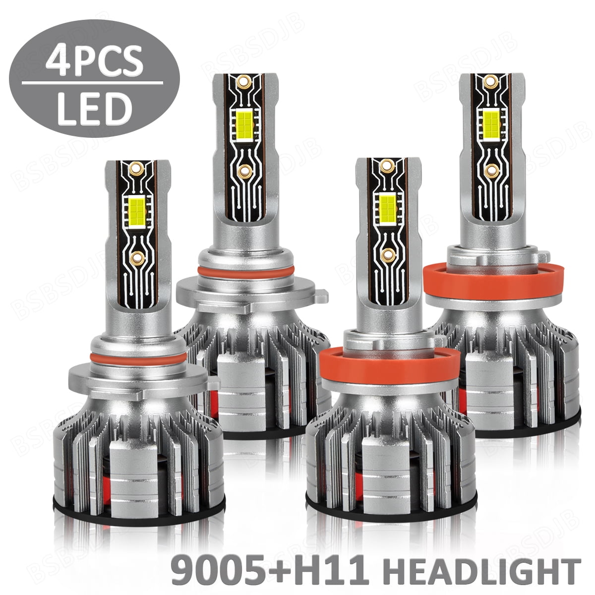 For Peterbilt 579 389 LED White LED Headlight High Low Beam Bulbs 9005 ...