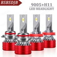 thumbnail image 1 of For Peterbilt 579 587 Trucks Lamp 6000K White LED Headlight Bulbs High/Low Beam, 1 of 12