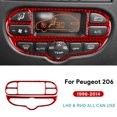 thumbnail image 1 of For Peugeot 206 1998-2008 2009 2010 2011 2012 2013 2014 Real Soft Carbon Fiber Sticker LHD RHD Car Central Control Button Trim., 1 of 8
