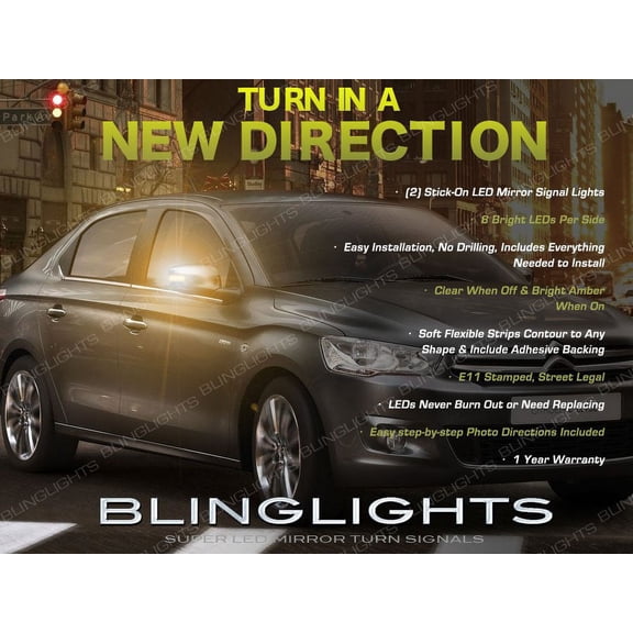 For The Peugeot 301 LED Side Mirror Turn Signal Lights Signaler Lamps set pair