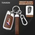thumbnail image 1 of For Peugeot 307 C 3 buttons key case Zinc Alloy Leather Car Key Case Cover 2008 3008 4008 408 508, 1 of 9