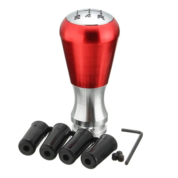 For Peugeot 405 307 206 Aluminum Alloy Black/ Blue/ Red 5 Speed Manual Car Gear Shift Knob + Adapter Universal Gear Shifter Knob