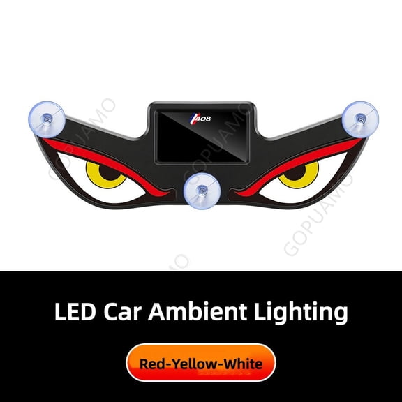 For Peugeot 408 Car Dashboard Ambient Light Solar Rechargeable USB Type-C Rechargeable Auto Decorative