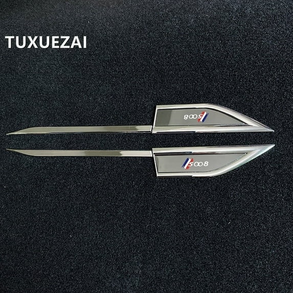 For Peugeot 5008 Car Metal Sticker Fender Modifications Laser Emblem Car Styling Exterior Accessories 1 Pair