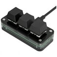 For Photoshop and Gaming: 3-Key Macro Keyboard with USB-C Cable, Black ...