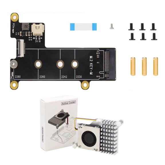 For Pi 5 X1001 PCIE NVMe SSD Expansion Card Fast Data Transfer Upgraded Rapid Booting