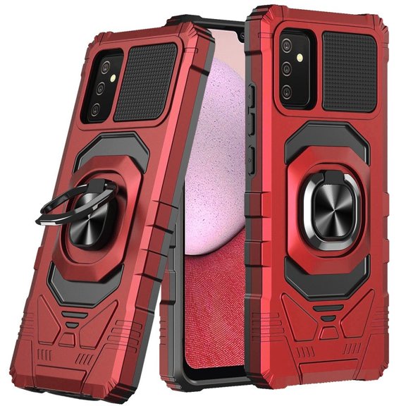 For Pinwheel Plus 3 Robotic Ring Kickstand Phone Case - Red