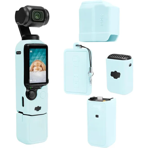 For Pocket 3 Case, Soft Silicone Protective Case Compatible with DJI Osmo Pocket 3 Creator Combo, Lightweight creen Protector Grip Cover Accessories