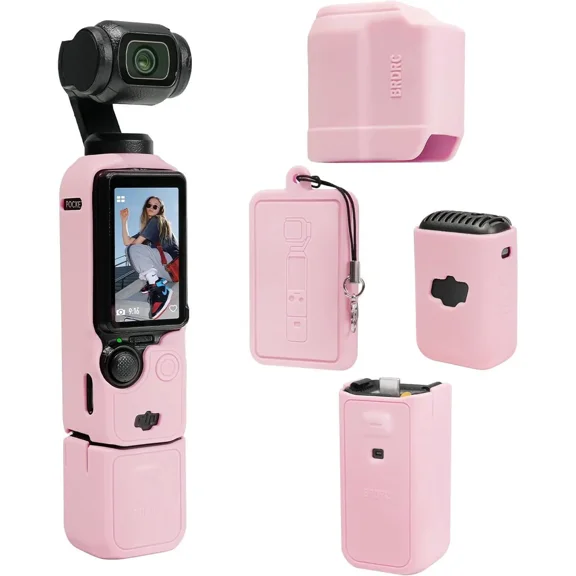 For Pocket 3 Case, Soft Silicone Protective Case Compatible with DJI Osmo Pocket 3 Creator Combo, Lightweight creen Protector Grip Cover Accessories