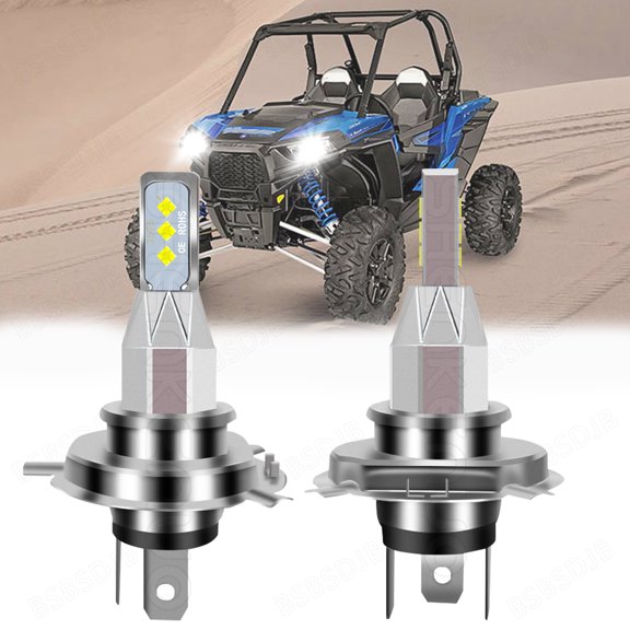 For Polaris Phoenix 200 2006-2018 LED Headlight Bulbs 6000K White Kit H4