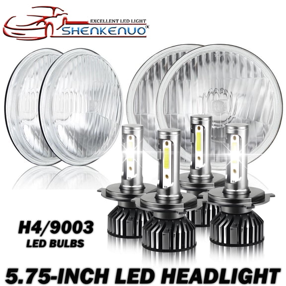 For Pontiac GTO Grand Prix Catalina 5.75" 5-3/4" LED Headlights Hi/Lo Beam 6000k White,4PCS