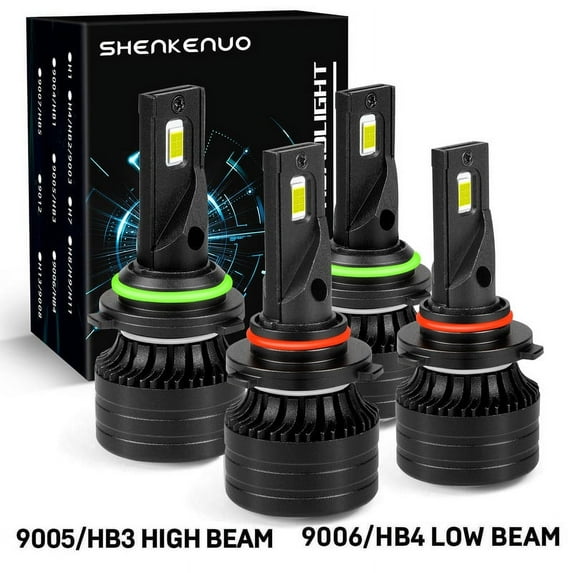 For Pontiac Grand Am 1992 1993 1994 1995 1996 1997 1998 Led Headlight Bulbs 9006 9005 High&Low Beam White 4pcs