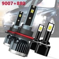 thumbnail image 1 of For Pontiac Grand Prix 1997-2003,4x 9007 LED Headlight Bulbs 880 Fog Light Beam White, 1 of 3
