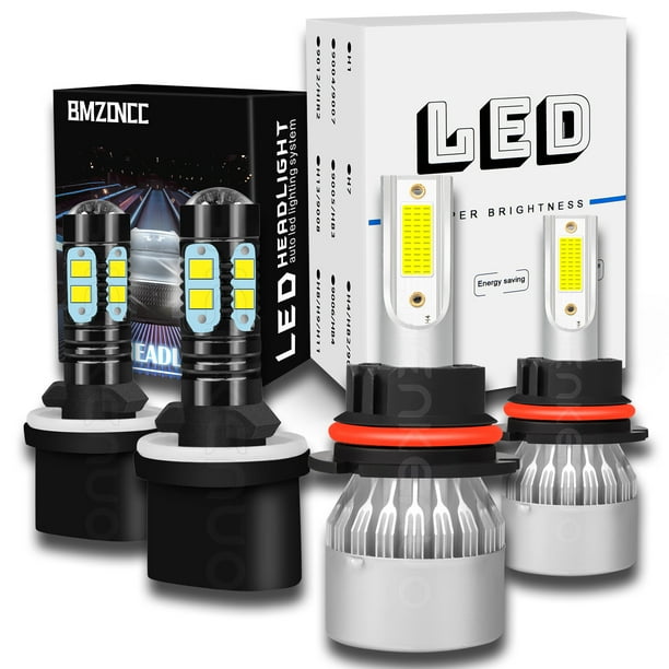 For Pontiac Grand Prix 1997-2003 6000K LED Headlight Hi/Lo Beam Fog Lights Bulbs Combo 4pcs