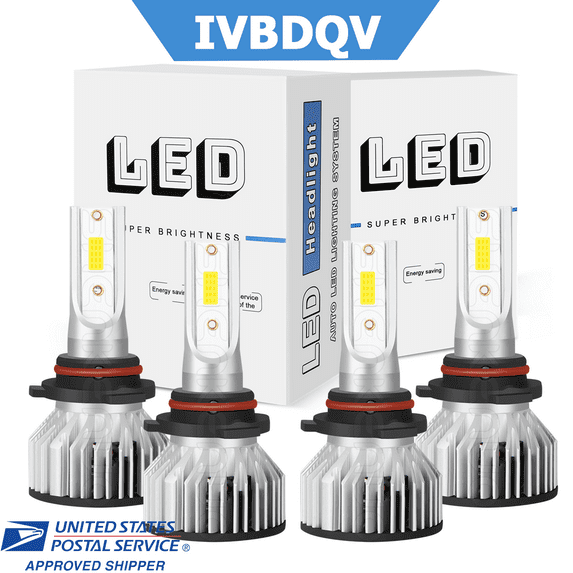 For Pontiac Grand Prix 2004-2008 LED Headlights Bulbs 9005 High & 9006 Low Beam Combo Kit 4Pcs 6000K White