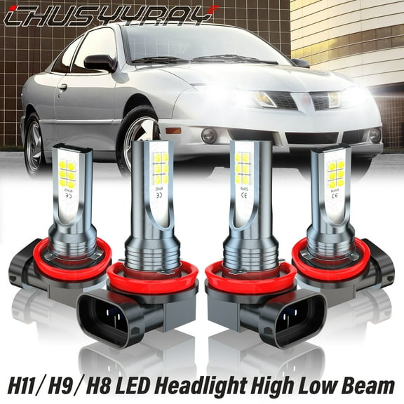 For Pontiac Sunfire 2003 2004 2005 - LED Headlight High Low Beam Bulbs Kit 6000K White 4x