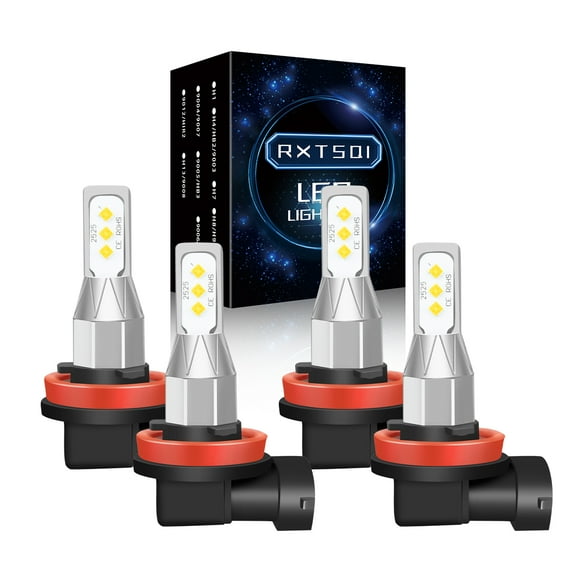 For Pontiac Sunfire 2003-2005 LED Headlight Bulbs H11 High Beam and H11 Low Beam 4pc