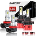 thumbnail image 1 of For Pontiac Torrent 2006 2007 2008 2009 4PC Combo 9008/H13+H11 LED Headlight+Fog Light Bulbs Kit, 1 of 11