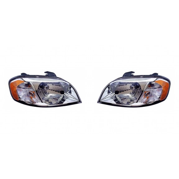 For Pontiac Wave Headlight Assembly 2007 2008 Pair Driver and Passenger Side CAPA Certified For GM2502273