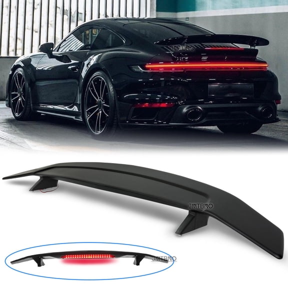 For Porsche 911 Carrera 52" Rear Trunk Spoiler Sport GT Wing w/ Brake LED Light
