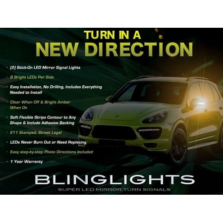 For Porsche Cayenne LED Side Mirrors Turnsignals Light Lamp Kit Turn Signalers