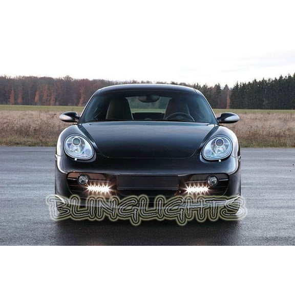For Porsche Cayman LED DRL Light Strips Day Time Running Lamps Kit Set Pair