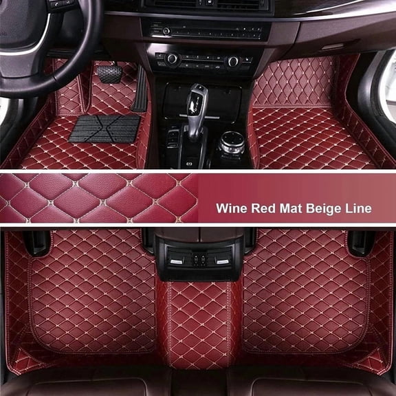 For Porsche Macan 2014~2024 luxury waterproof leathers Car Floor Mats Carpets auto Liners