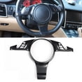 thumbnail image 1 of For Porsche Panamera 2010-2016 Carbon Fiber Interior Steering Wheel Button Cover, 1 of 10