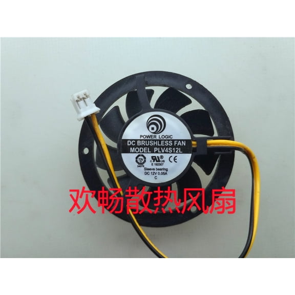 For Power Logic PLV4S12L DC 12V 0.05A Dia.47mm 2-Wire Server Cooling Fan