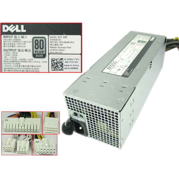 For PowerEdge T320 DH350E-S0 DPS-350AB-19 A 0DF83C Server Power Supply 350W