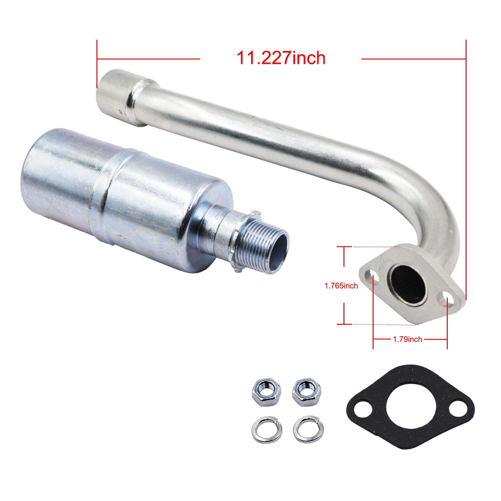 Exhaust With Muffler For Predator 212cc Hemi Or Non Hemi, GX160, GX200 - View #3