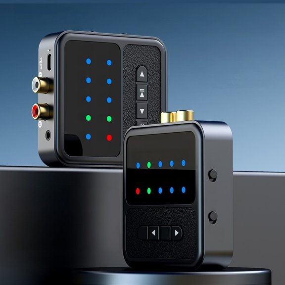For QCC Bluetooth 5.4 Audio Receiver Transmitter Adapter AAC/aptX/aptX-LL/aptX-HD/aptX-AD RCA Aux Wireless Stereo Music Player