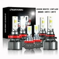 thumbnail image 1 of CHUSYYRAY LED Headlight High Low Beam Fog Light Blubs Kit for RAM 1500 2500 3500 2019-2022 White 6x, 1 of 16