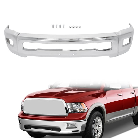 For RAM 2500 3500 2010-2018 Split-type Front Bumper Steel w/o Sensor Hole Chrome